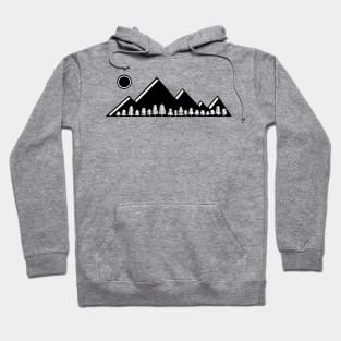 Minismalist negative landscape Hoodie